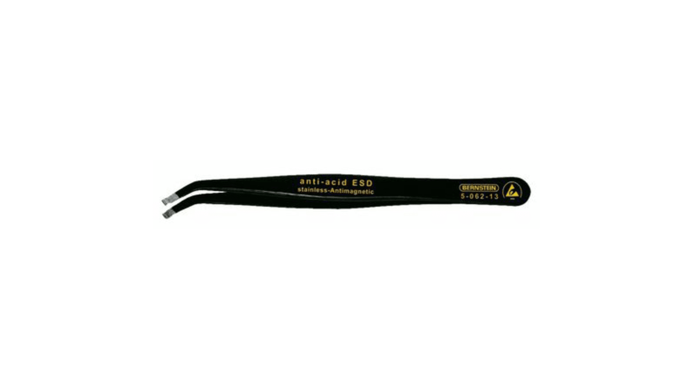 Bernstein AG 115 mm, Stainless Steel, Pointed, ESD Tweezers