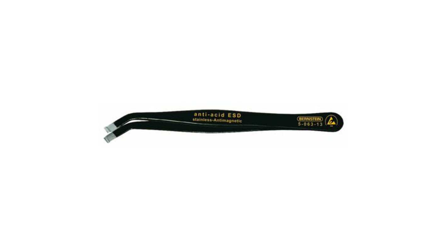 Bernstein 115 mm, Stainless Steel, Pointed, ESD Tweezers