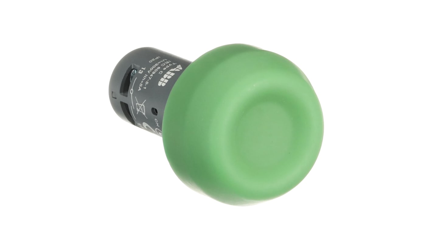 ABB Compact Series Push Button, Panel Mount, 22mm Cutout