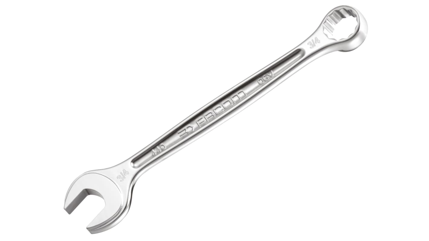 Facom Combination Spanner, 3/8in, Imperial, Double Ended, 145 mm Overall