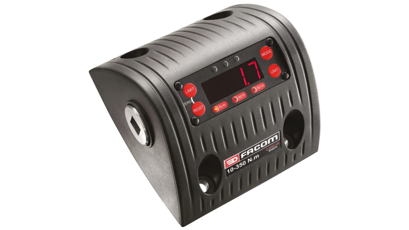 Facom Digital Torque Tester, 10 → 350Nm, Square: 1/2in Drive, ±1 % Accuracy