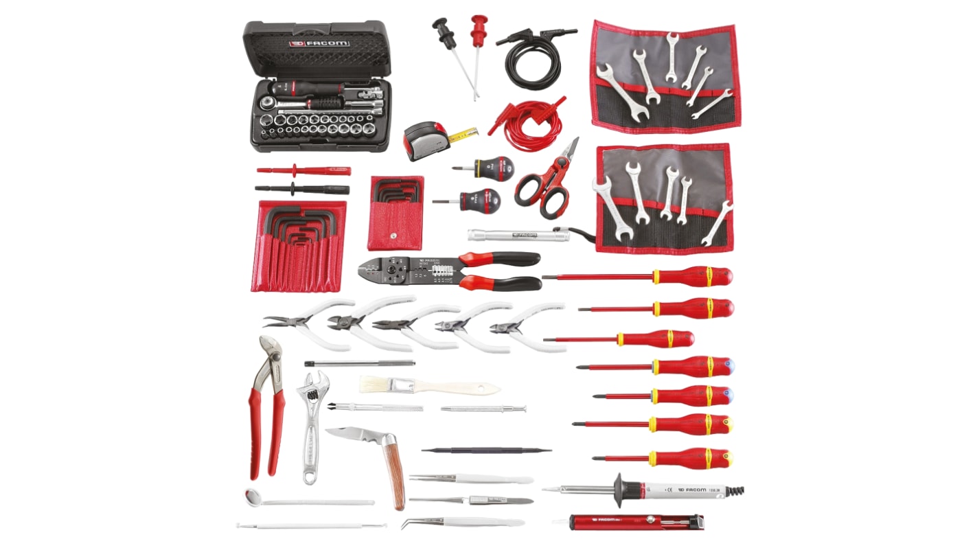 Facom 100 Piece Electricians Tool Kit with Case