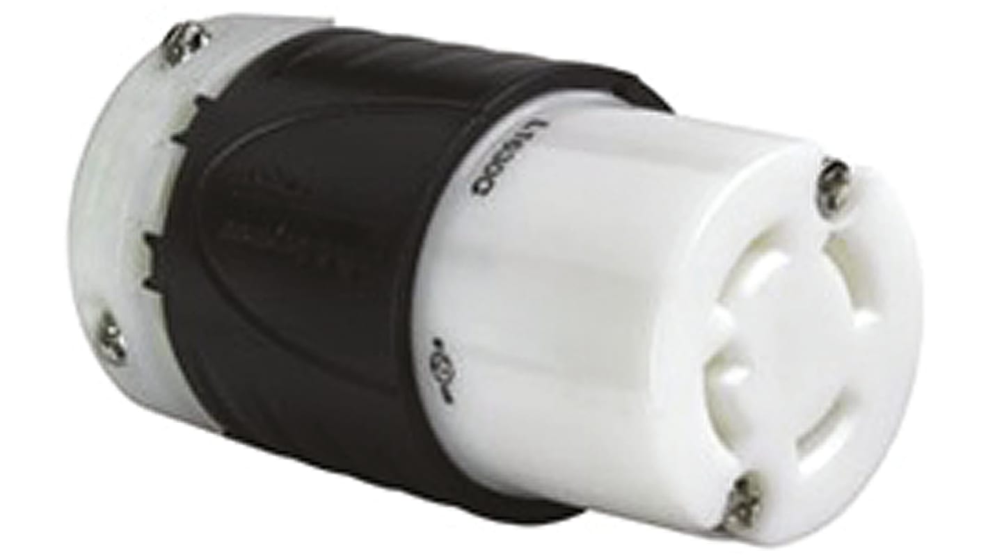 PASS & SEYMOUR USA Mains Sockets, 30A Black, White, Cable Mount Nylon Screw, 480 V