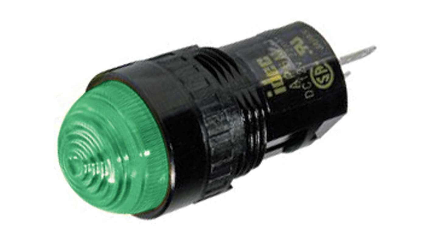Idec Green Indicator, 24V dc, 16.2mm Mounting Hole Size