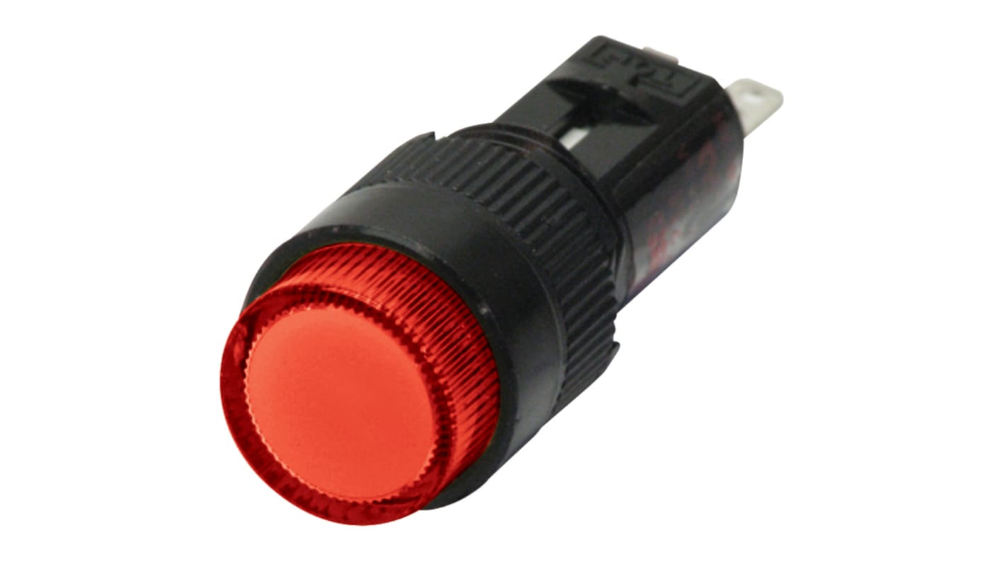 Indicador LED Idec, Rojo, marco Negro, Ø montaje 12.2mm, 24V dc, 11mA