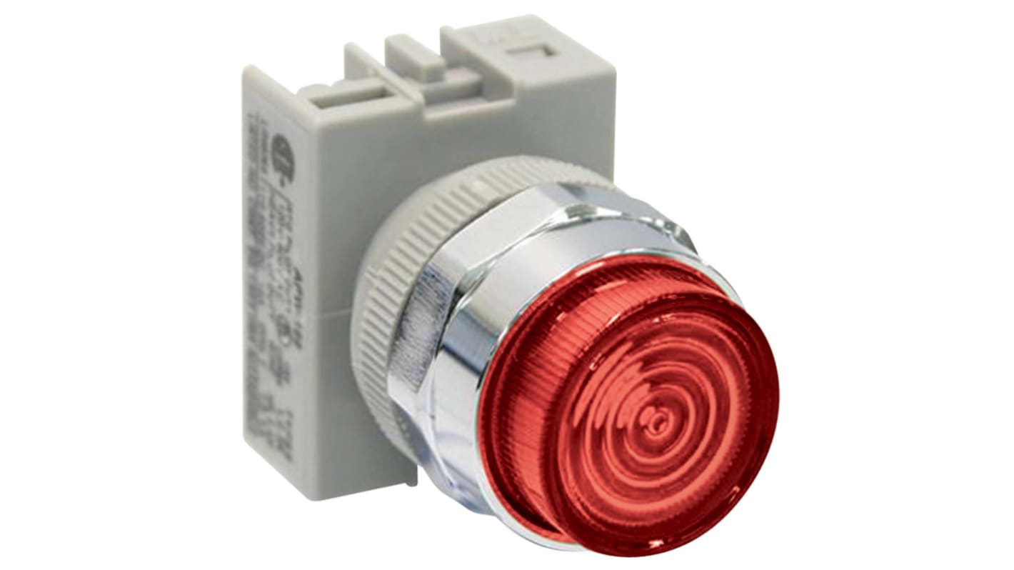 Idec Red Indicator, 22mm Mounting Hole Size