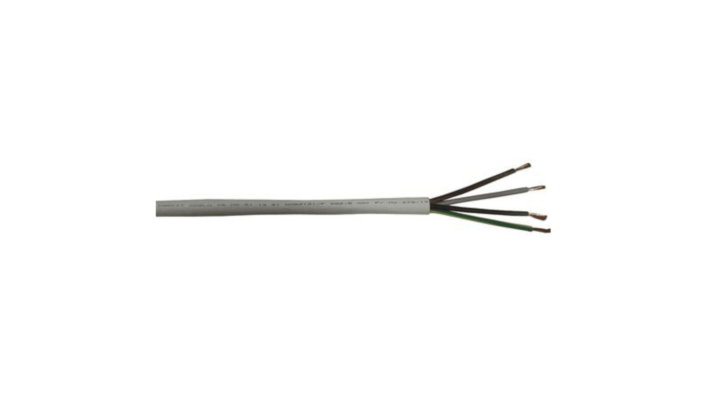 RS PRO, Fire Performance, 100m 3 Core, White Power Cable +70°C