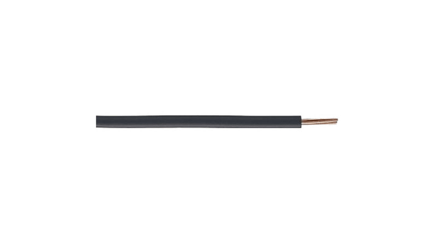 RS PRO Black 2.5mm² Hook Up Wire, 14 AWG, 7/0.67 mm, 100m, Polyolefin Cross-linked EI5, Type EI 5 to EN 50363-5