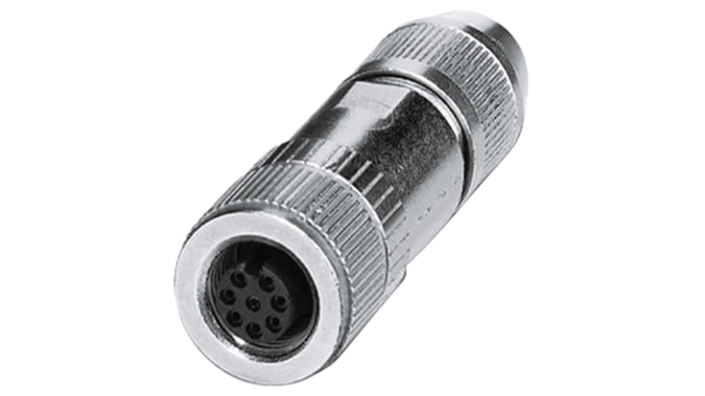 BALLUFF M12圆形连接器插座, 8芯, 2.0A, 36.0 伏直流，30.0 伏交流, IP67