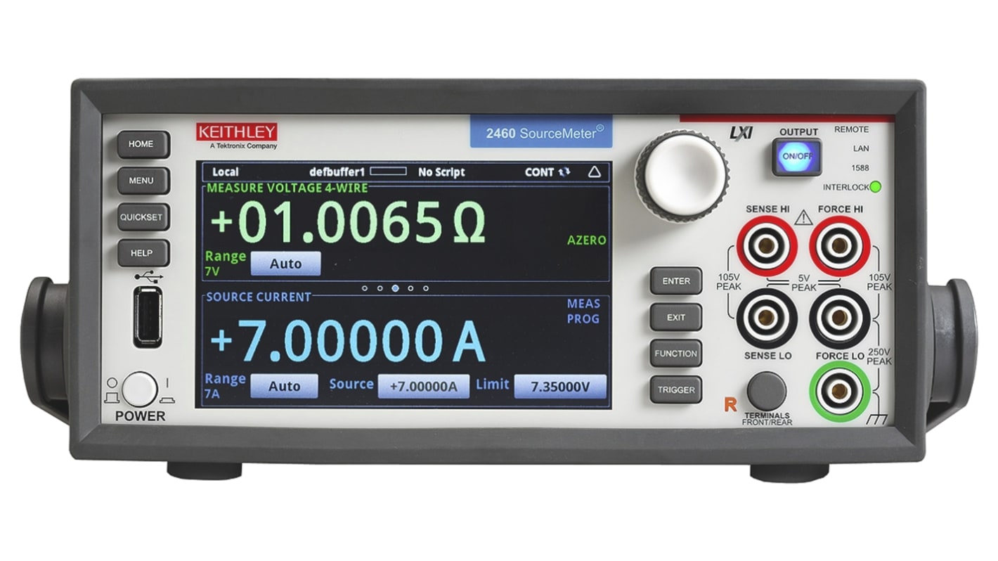 Keithley 2460 Series Source Meter, 200mV → 100V, 1-Channel, 1μA → 7A, 100 W Output