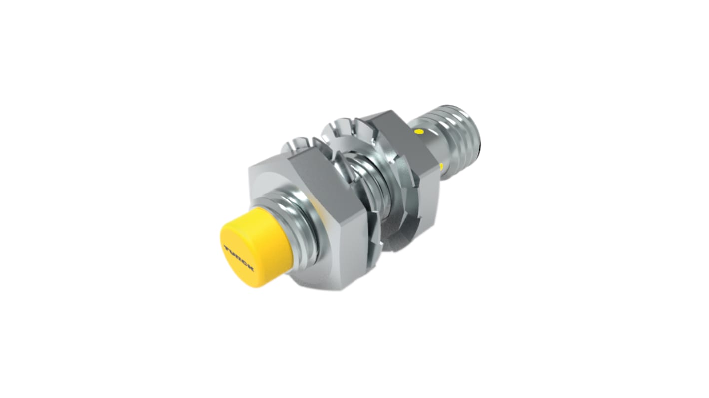 Turck Inductive Barrel-Style Proximity Sensor, M8 x 1, 3 mm Detection, PNP Output, 10 → 30 V dc, IP67