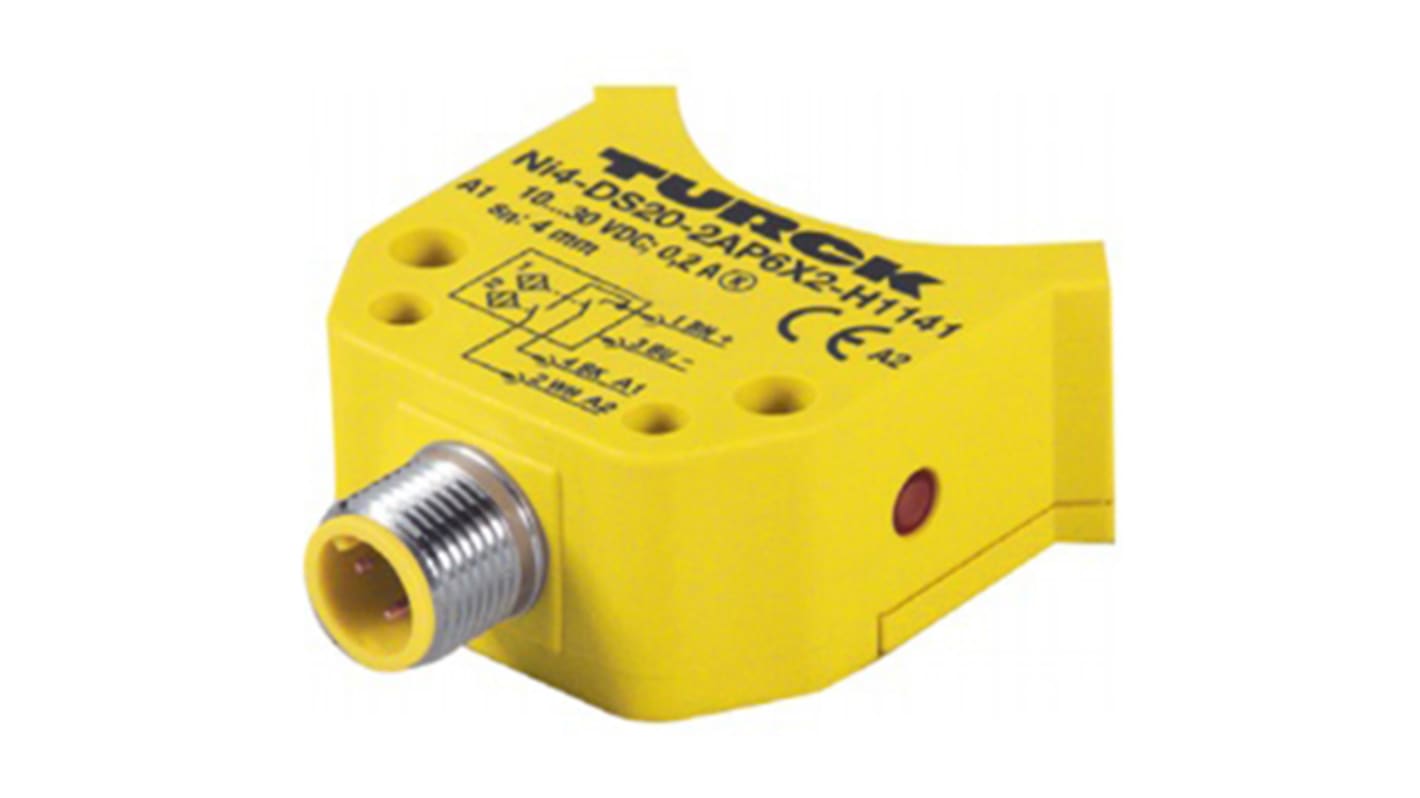 Turck Inductive Block-Style Proximity Sensor, 4 mm Detection, PNP Output, 10 → 30 V dc, IP67