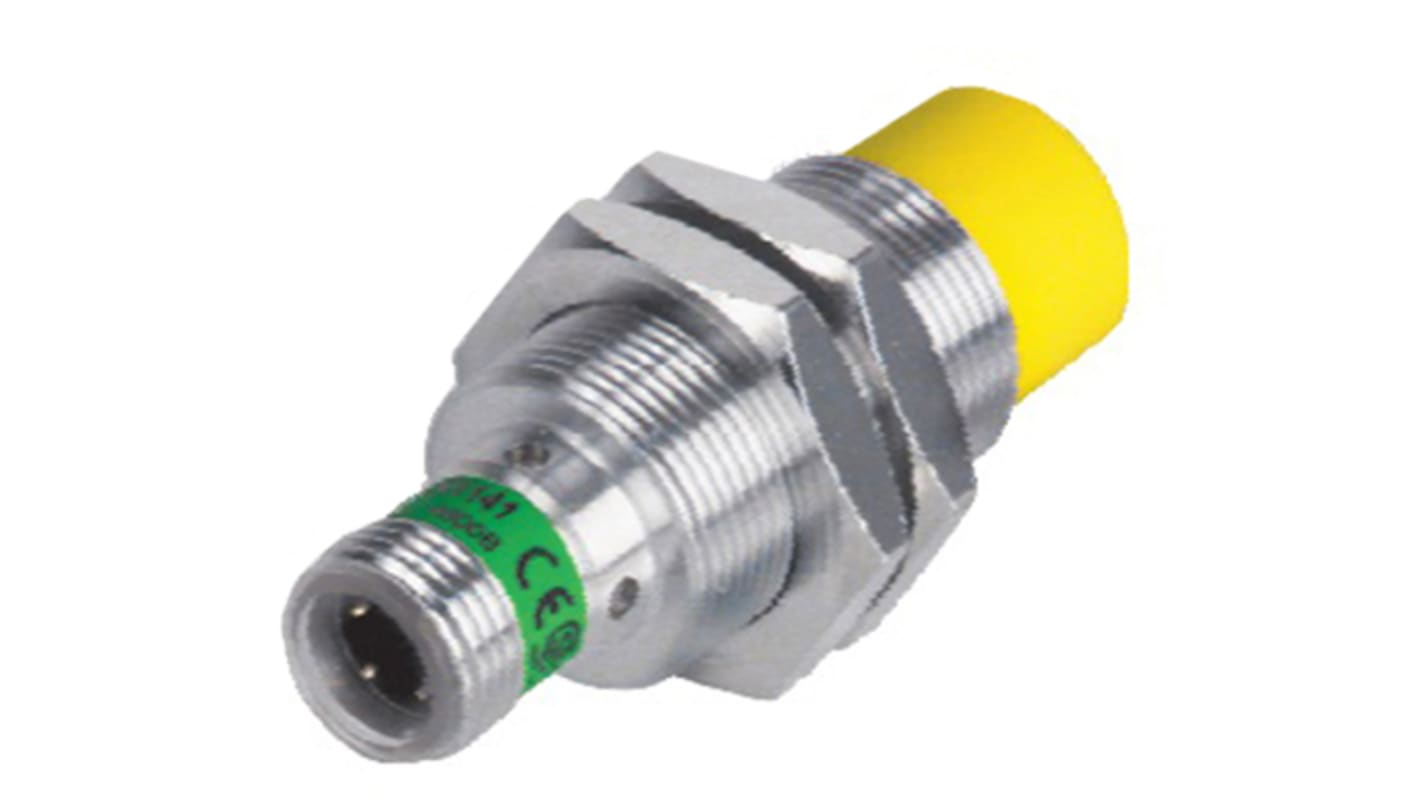 Turck Inductive Barrel-Style Proximity Sensor, M12 x 1, 8 mm Detection, PNP Output, 10 → 65 V dc, IP67