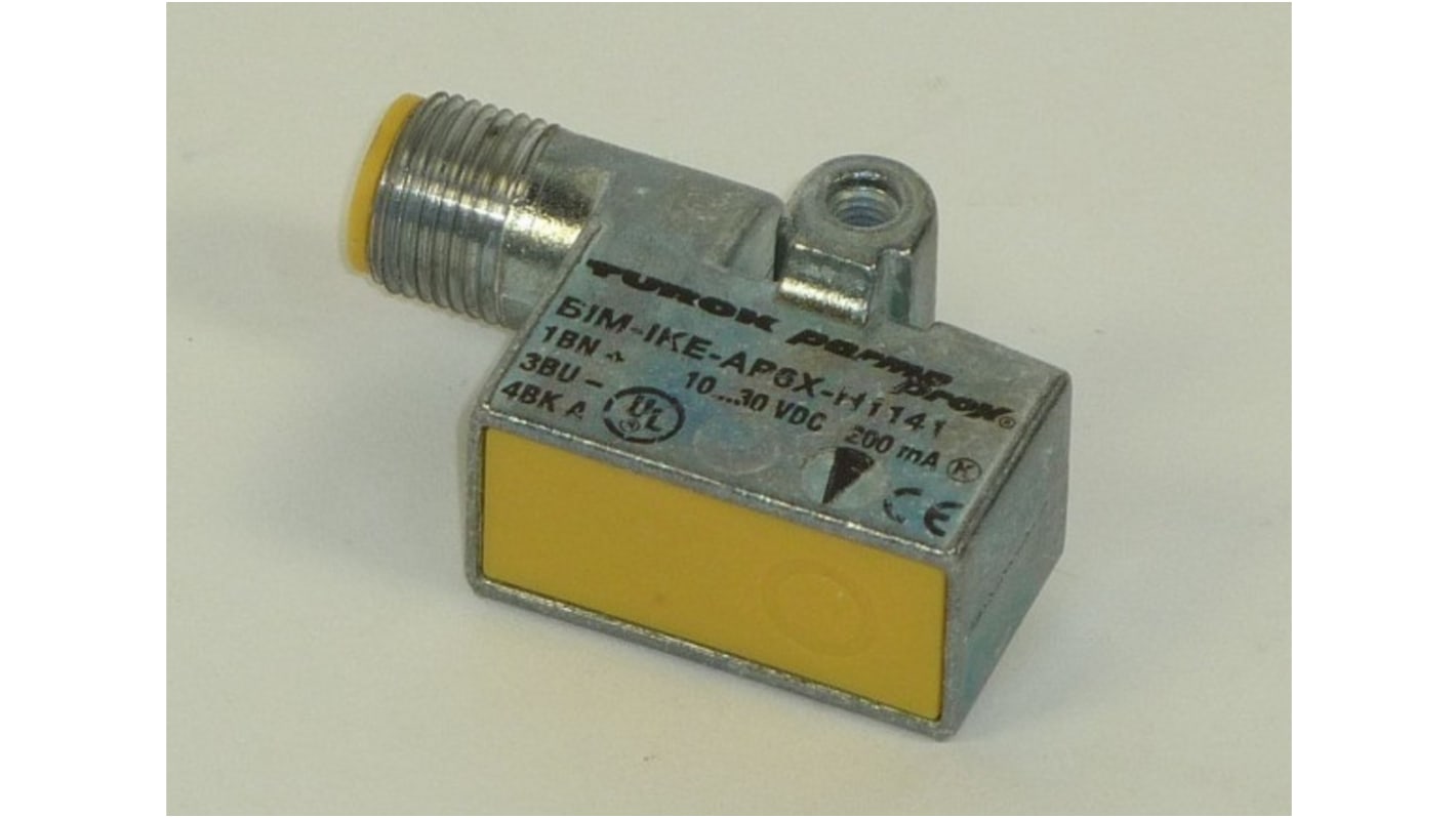 Turck Inductive Block Proximity Sensor, M12, PNP NO, 10 → 30 V dc