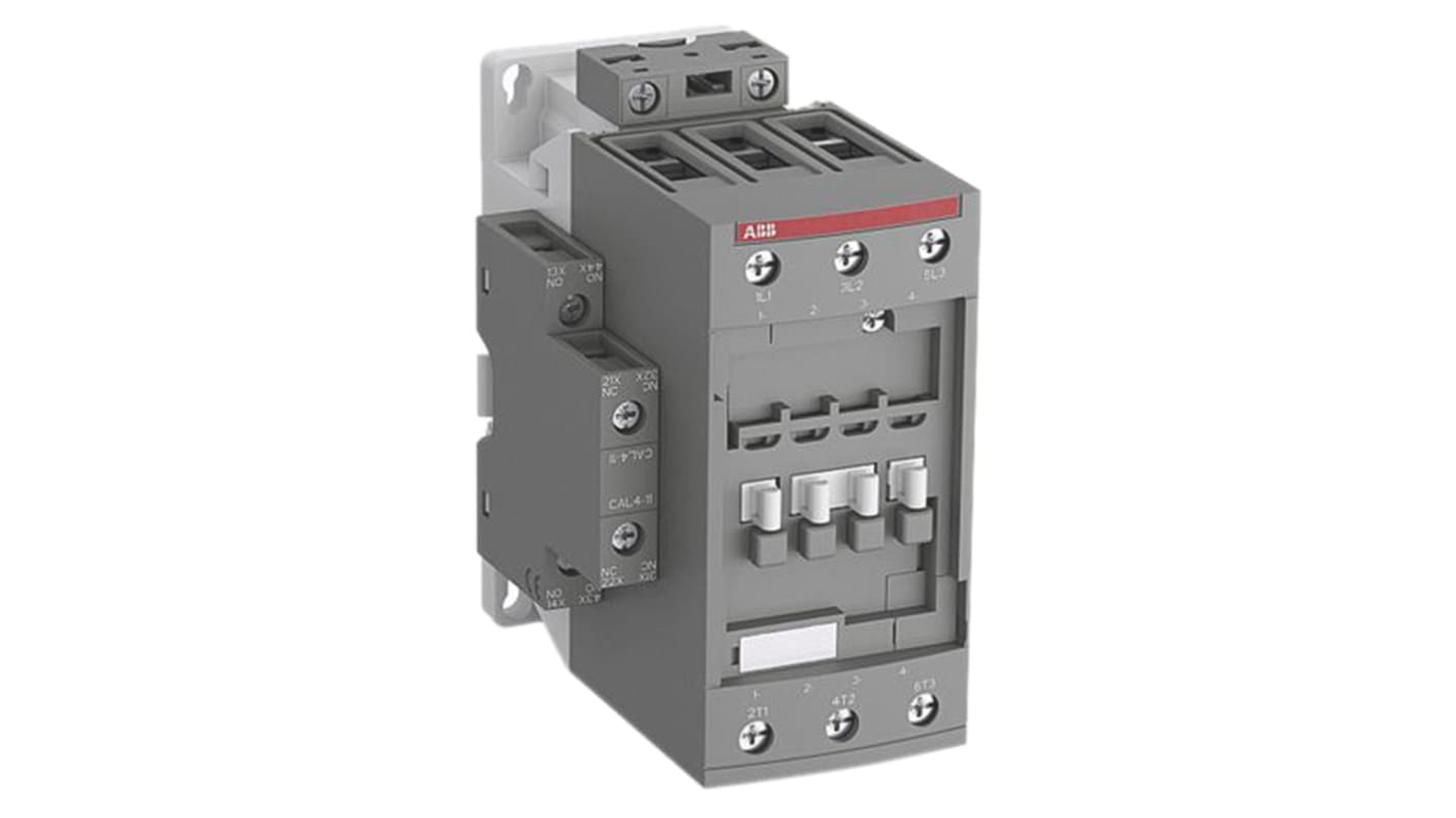 Contattore Controllo motori ABB, serie AF, 4 poli, 4NO, 100 A, 22 kW, bobina 230 V ca