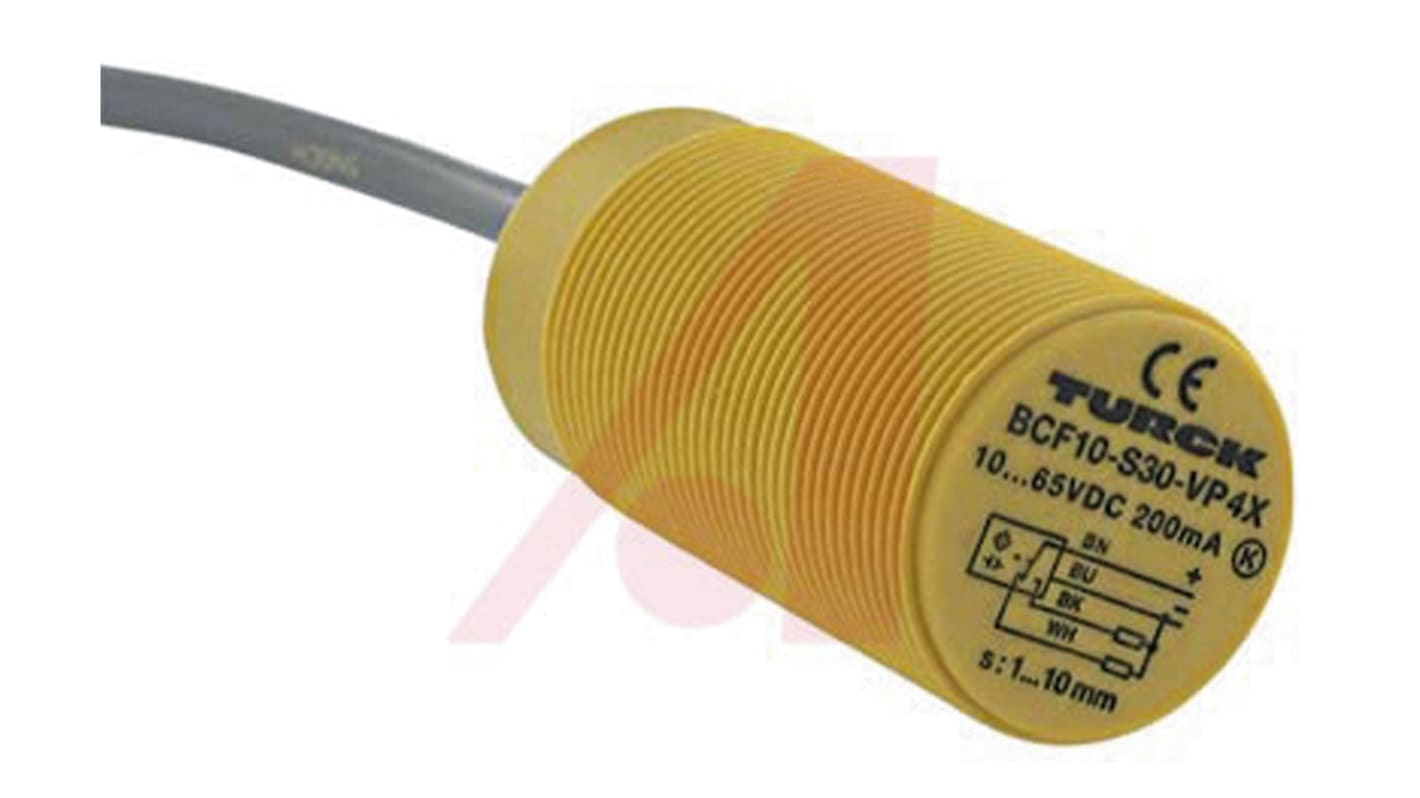 Turck Capacitive Barrel Proximity Sensor, M30, 15 mm Detection, PNP NO+NC, 10 → 65 V dc