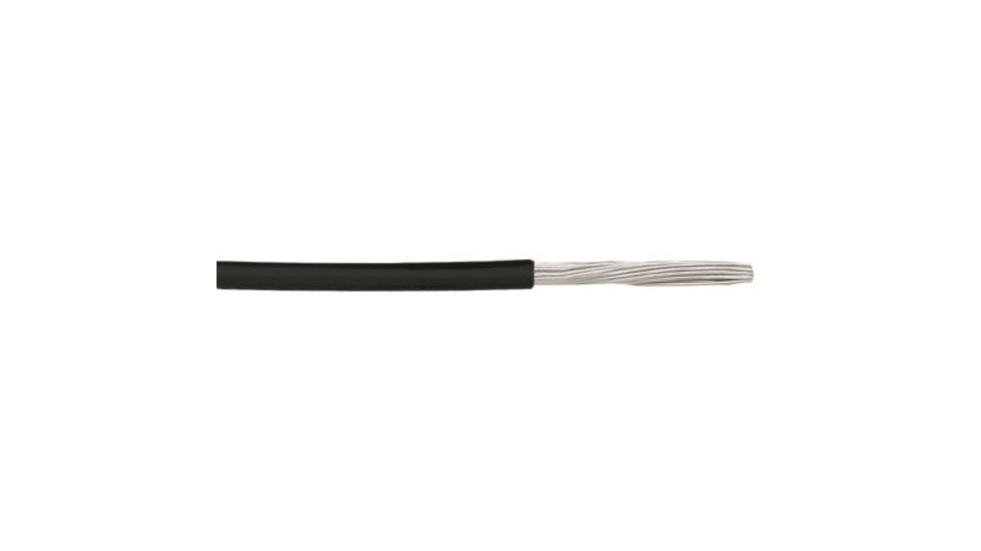 Cable para Equipos RS PRO, área transversal 0.75 mm² Filamentos del Núcleo 24/0.2 mm Negro, 1 kV, long. 500m, 18 AWG