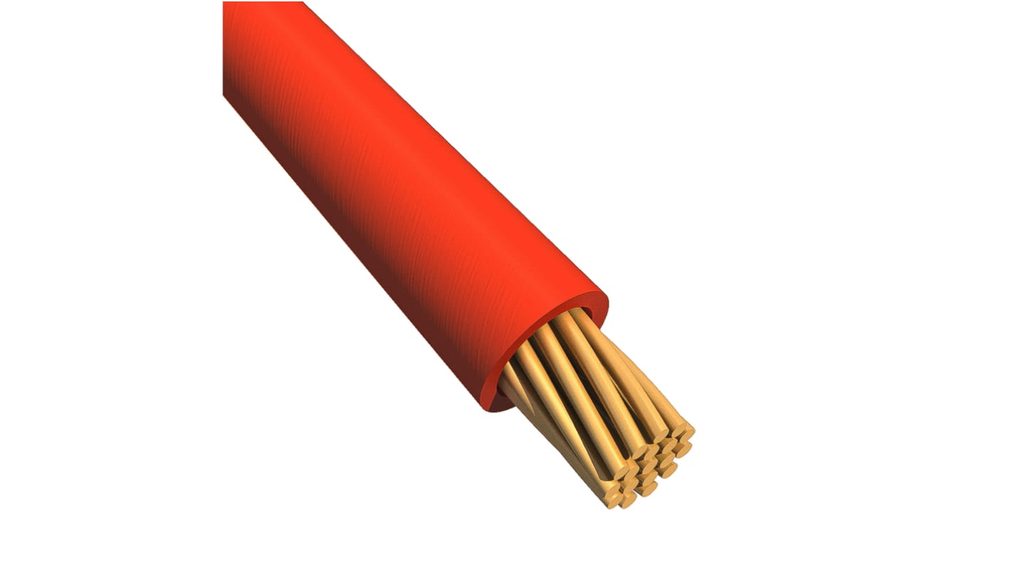 Alpha Wire 红色电线, 3.3 mm², 305m长, 12 AWG, 600 V, 最高+105°C, MPPE绝缘, Ecogen Ecowire系列