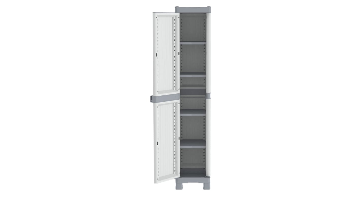 RS PRO 1 Door PP Floor Standing Storage Cabinet, 1818 x 350 x 438mm