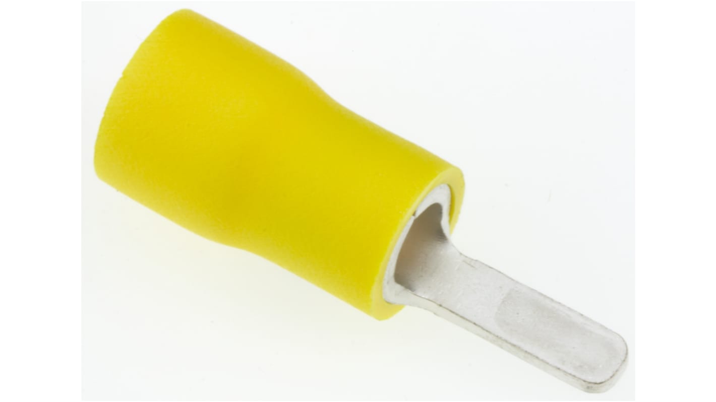 JST , AF Insulated Crimp Blade Terminal 10mm Blade Length, 2.6mm² to 6.6mm², 12AWG to 10AWG, Yellow