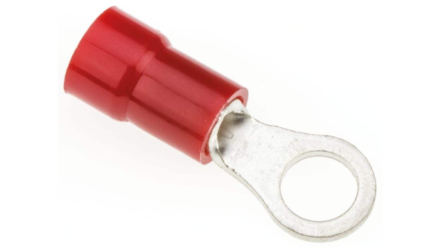 Terminale ad occhiello JST Isolato, Ø perno 3.5mm, dimens. max filo 1.65mm², 16AWG, Rosso