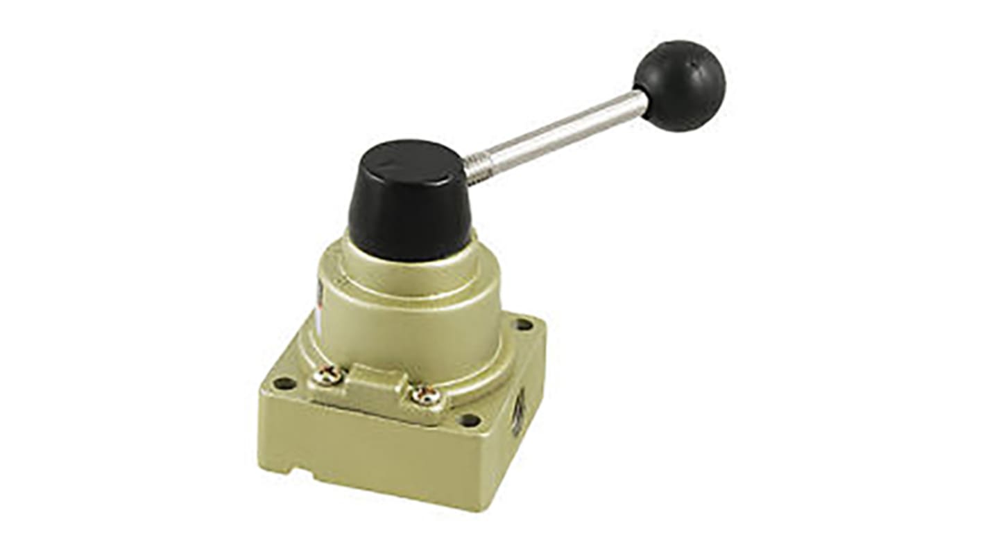 SMC Lever 4/3 Pneumatic Manual Control Valve VH200 Series, Rc 1/4, 1/4in, III B