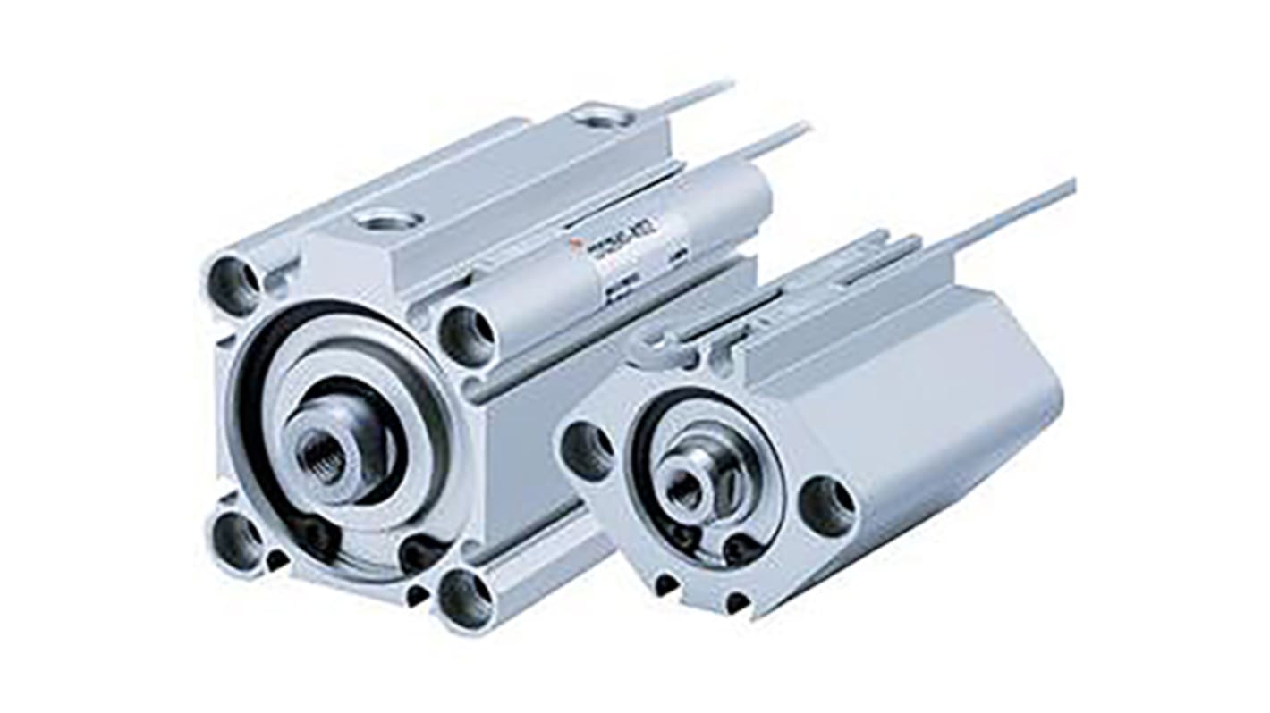 SMC CQ2 Pneumatik-Kompaktzylinder doppeltwirkend, Bohrung Ø 12mm / Hub 10mm, bis 1 MPa