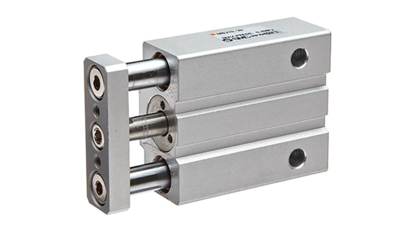 SMC Pneumatic Guided Cylinder - 10mm Bore, 20mm Stroke, MGJ Series, Double Acting