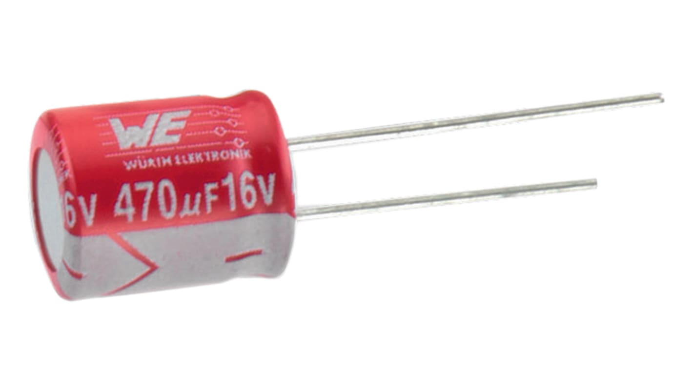 Wurth Elektronik 220μF Through Hole Polymer Capacitor, 16V dc