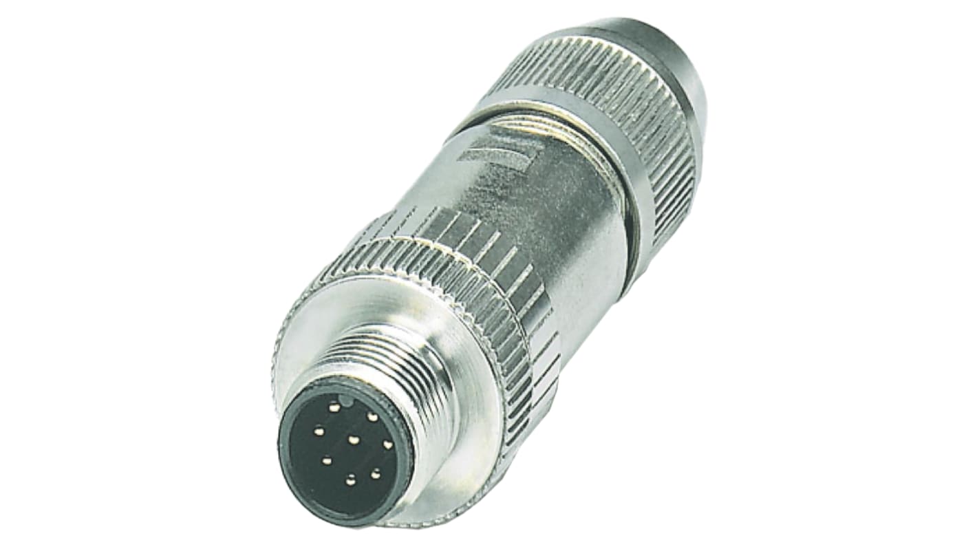 Harting Circular Connector, 8 Contacts, Cable Mount, M12 Connector, Plug, Male to Female, IP65, IP67, M12 Series