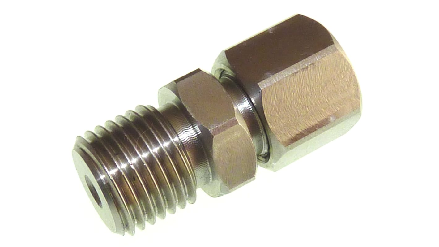RS PRO 1/2 BSP Compression Fitting for Use with Thermocouple or PRT Probe, 8mm Probe, RoHS Compliant Standard