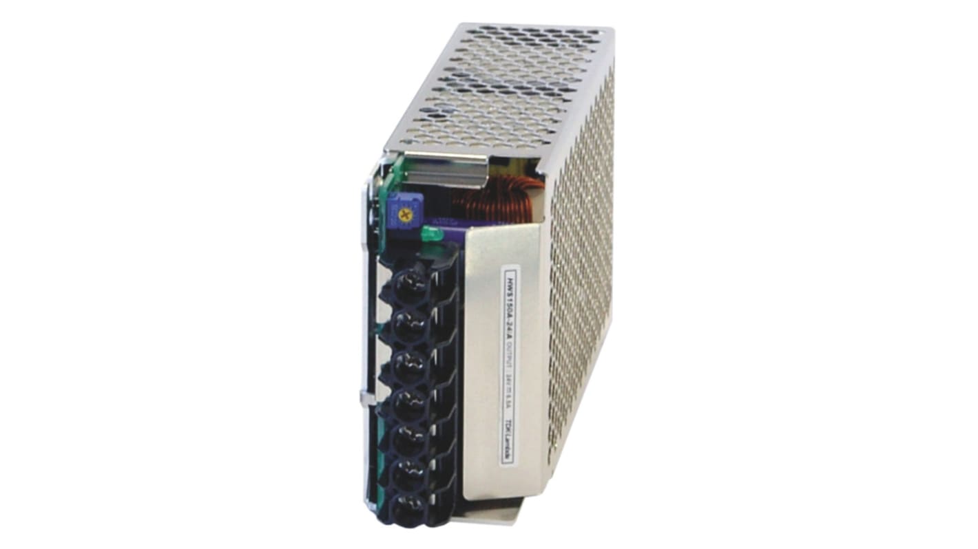 TDK-Lambda Switching Power Supply, HWS-150A-24/ME/A, 24V dc, 6.5A, 156W, 1 Output, 120 → 370 V dc, 85 →