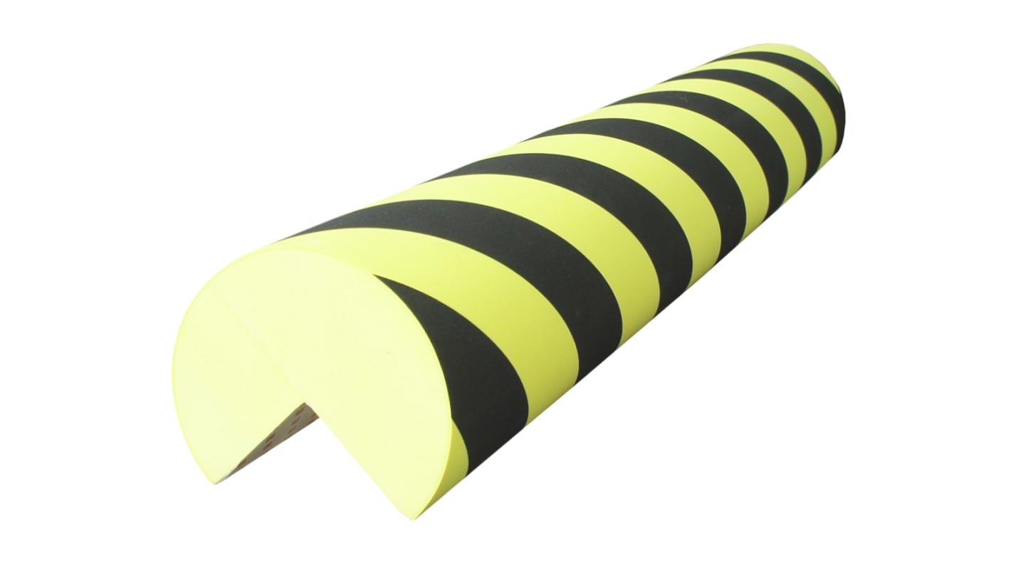 RS PRO Black, Yellow Impact Protector 1000mm x 100mm