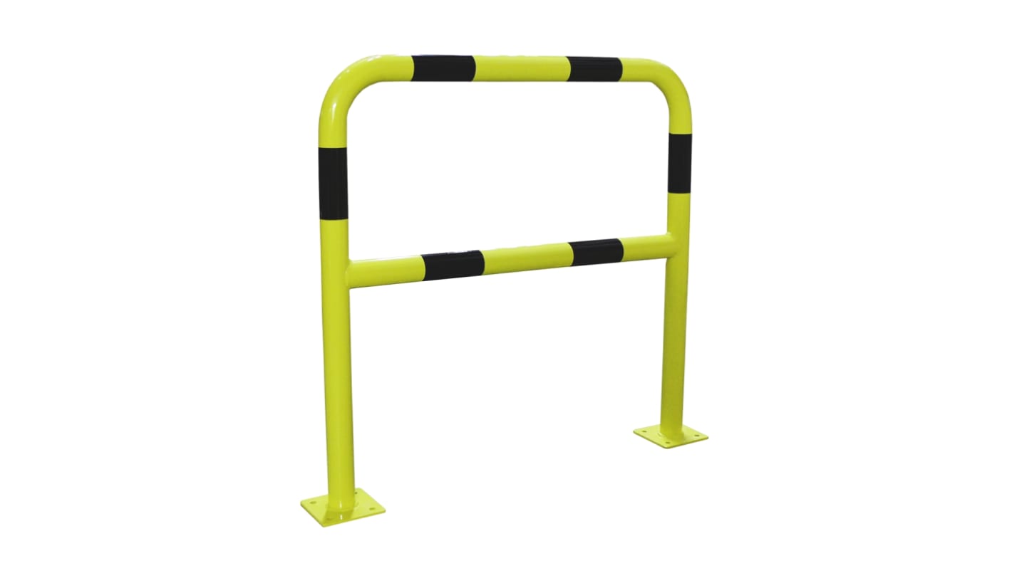 RS PRO Black & Yellow Steel Protection Barrier