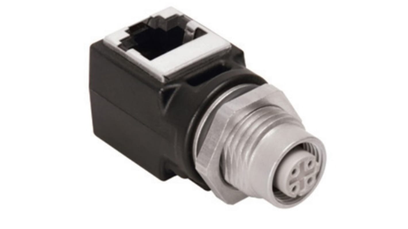 Turck Connector, 4 Contacts, Cable Mount, Plug, Female, IP20, IP67, FKSDD Series