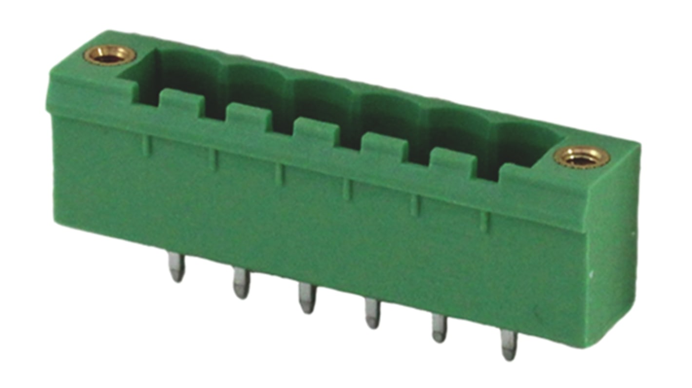 RS PRO 5.08mm Pitch 6 Way Pluggable Terminal Block, Header, Through Hole, Solder Termination