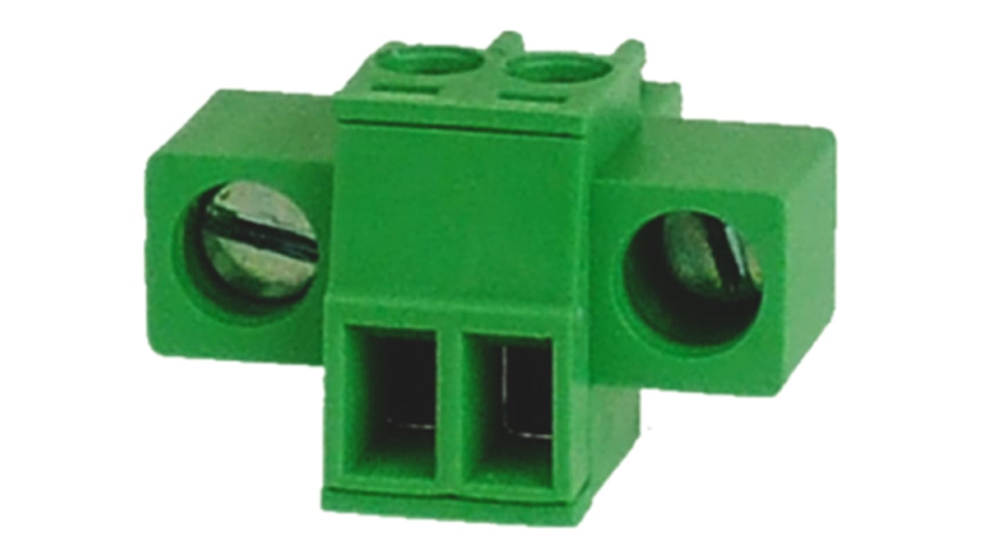 RS PRO, 3.5mm Pitch, 2 Way, , Pluggable Terminal Block, Plug, Through Hole, Screw Termination
