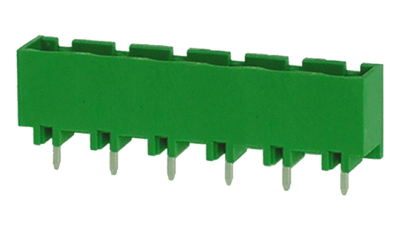 RS PRO 7.62mm Pitch 6 Way Pluggable Terminal Block, Header, Through Hole, Solder Termination