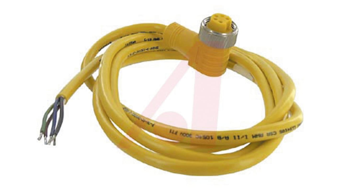 Turck Right Angle Female 5 way 7/8 in Circular to Unterminated Sensor Actuator Cable, 5m
