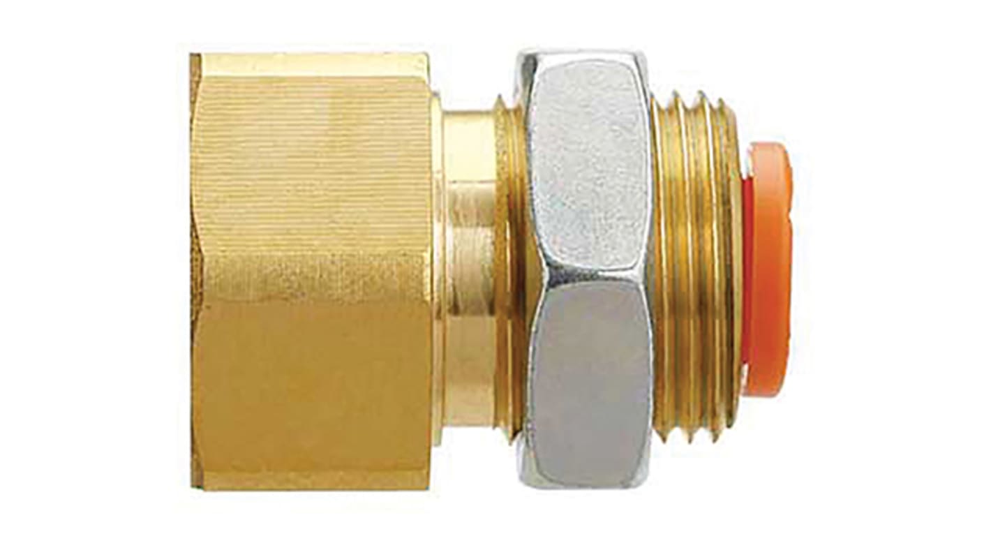 SMC KQ2 Series Straight Threaded Adaptor, G 1/8 Male to Push In 8 mm, Threaded-to-Tube Connection Style