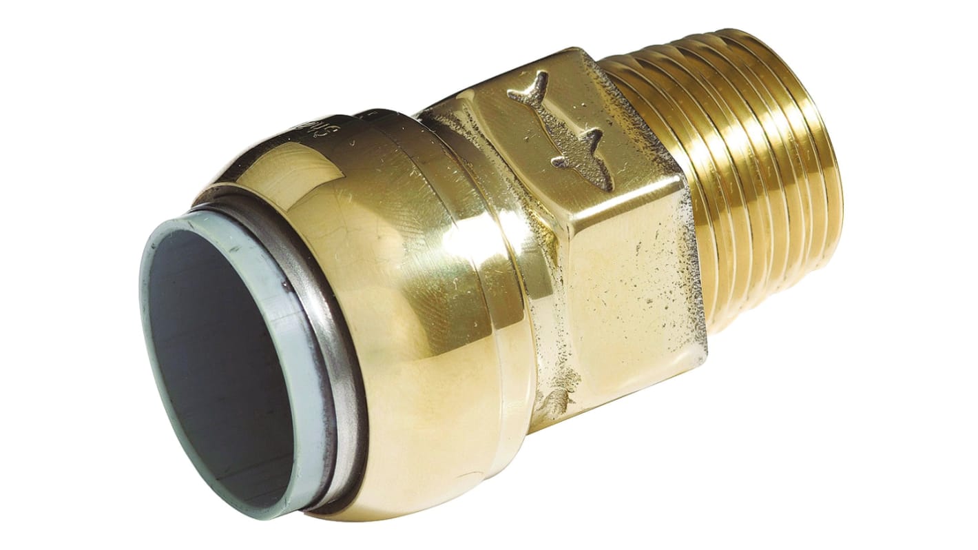 Sharkbite Brass Pipe Fitting, Straight Taper Coupler