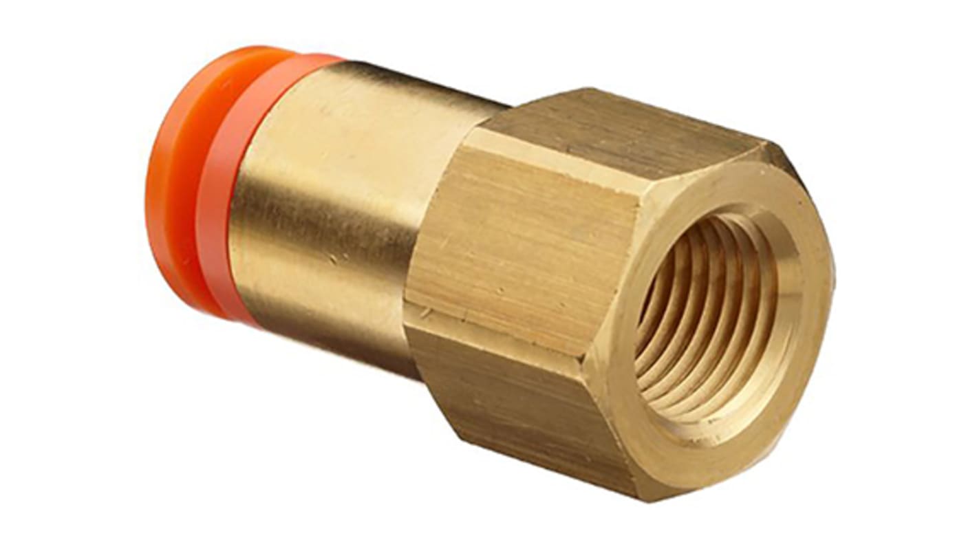 SMC KQ2 Series Straight Threaded Adaptor, G 3/8 Female to Push In 16 mm, Threaded-to-Tube Connection Style