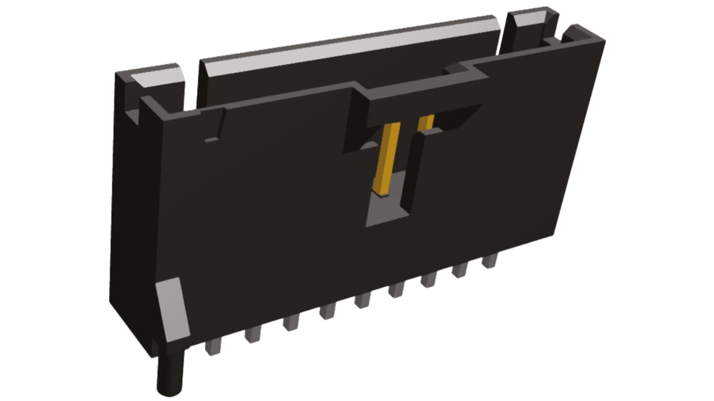 Conector macho para PCB TE Connectivity serie AMPMODU MTE de 10 vías, 1 fila, paso 2.54mm, para soldar, Montaje en