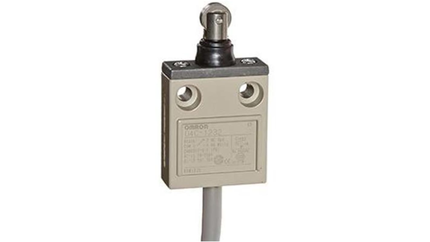 Interruttore di fine corsa Omron, Tasto a rotella, NO/NC, 125V, 100mA, IP67