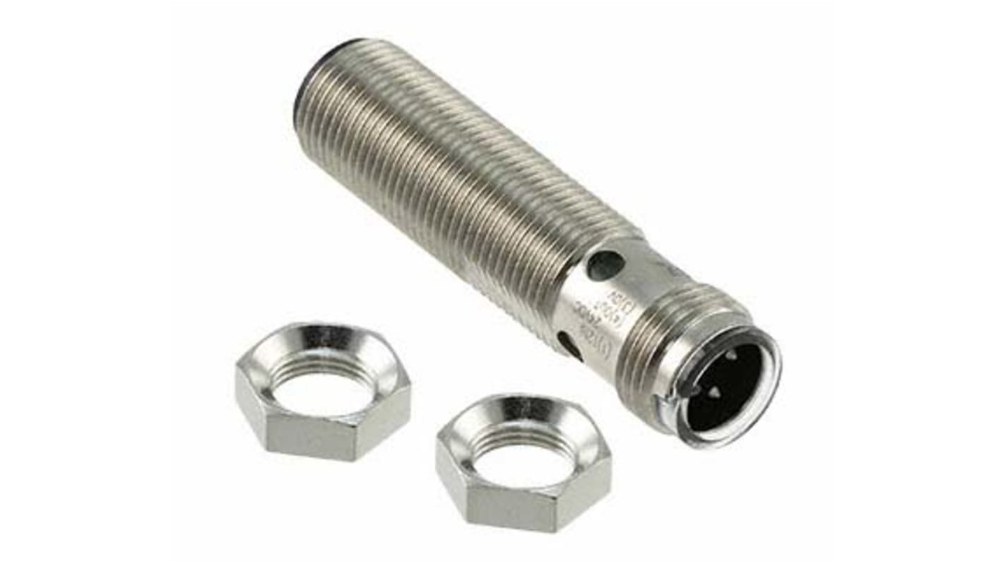 Omron Inductive Threaded Barrel Proximity Sensor, M12, 6 mm Detection, 10 → 32 V dc, 12 → 24 V dc