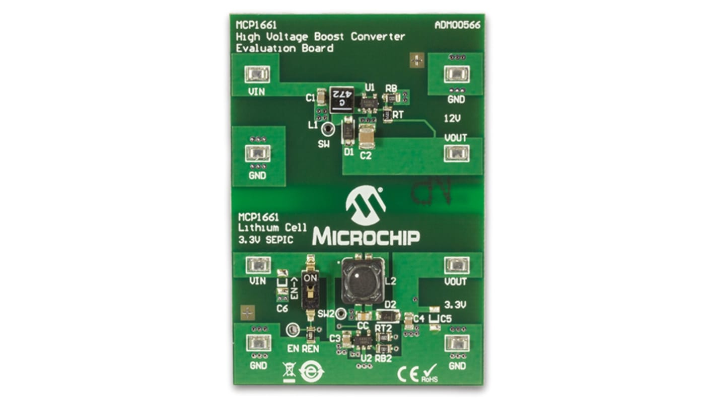 Microchip Evaluation Board DC-DC Converter for MCP1661