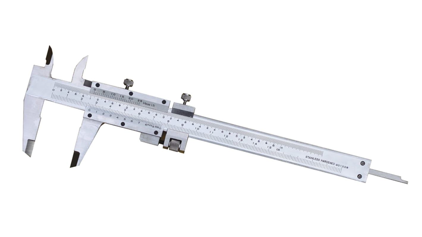 RS PRO 145mm, 6in Vernier Caliper 0.001 in Resolution, Imperial, Metric With UKAS Calibration