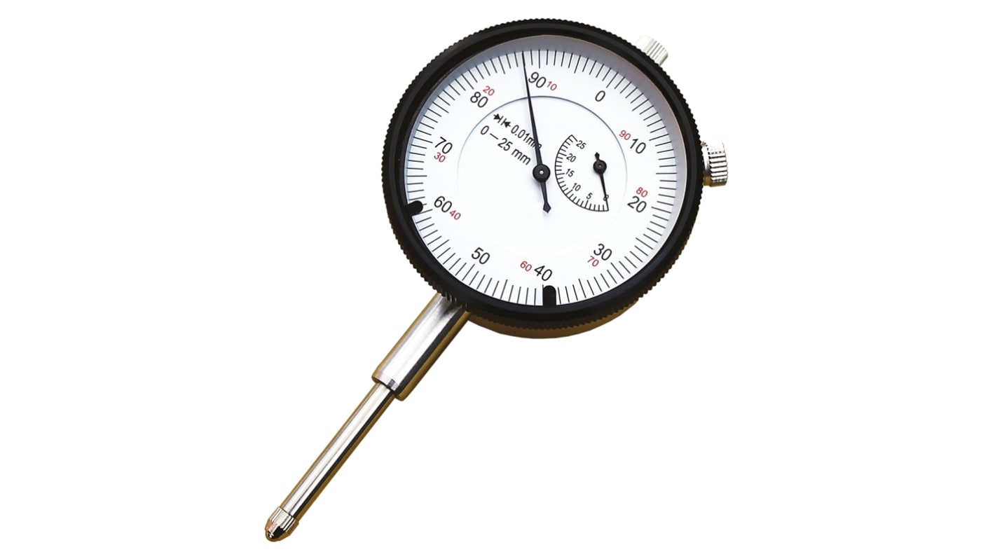 RS PROImperial Dial Indicator, Maximum of 0.5 in Measurement Range, 0.001 in Resolution , ±0.008 mm Accuracy