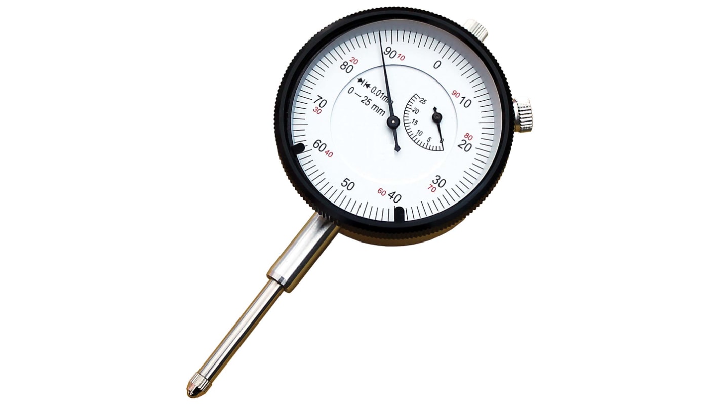 Comparateur RS PRO, Max 10mm, précision ±0,008 mm, résolution 0,01 mm Métrique Etalonné RS