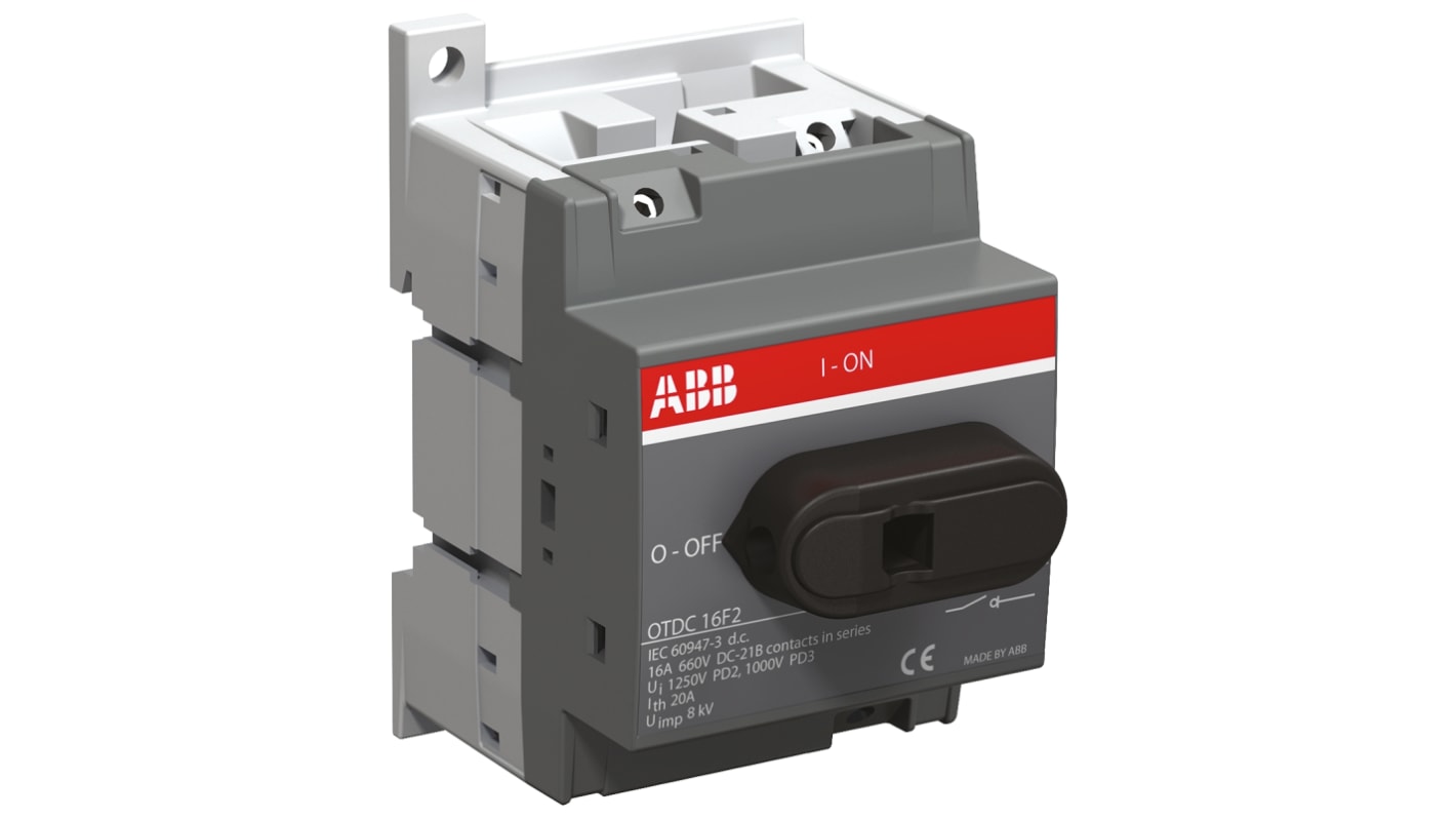 Interrupteur-sectionneur ABB, 2P, 25A, 660V c.c.